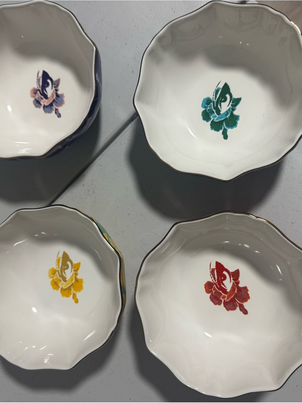 Diane Von Furstenberg Multicolor Floral Stacked Bowls